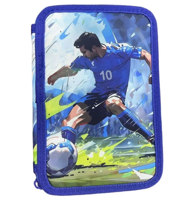 Κασετίνα Διπλή Γεμάτη Football 13x3x20εκ. Justnote 50-3152
