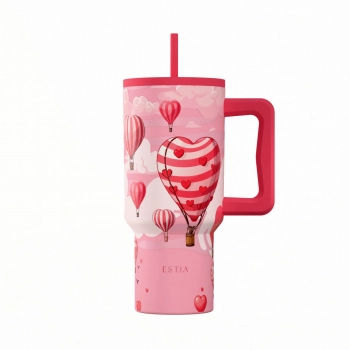 Θερμός Ανοξείδωτος Straw Tumbler XL 14,5x10x22,8εκ.-900ml Love Ascend Save The Aegean Estia 01-41533