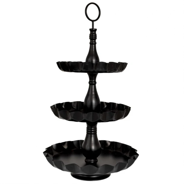 Ορντερβιέρα 3 Όροφη Αλουμινίου Μαύρη 45-35-30x73εκ. iliadis 89446