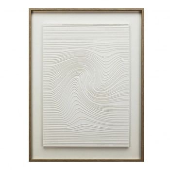 Πίνακας Σε 3D Καμβά Mdf-Ps Plastic Λευκός ESPIEL 60x3x80εκ. FAL401