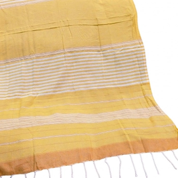 Πετσέτα Θαλάσσης Pestemal Βαμβακερή Yellow 90x180εκ. Summer tiempo 42-3170