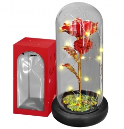 Λουλούδι Μπαταρίας Σε Γυάλα Με Φως 11x22εκ.Homie 22-3004