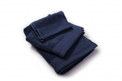 Σετ Πετσέτες 3τμχ Βαμβακερές Πενιέ Navy Blue DimCol 33150963003