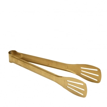 Λαβίδα Σερβιρίσματος Ανοξείδωτη 18/10 Χρυσό Snow ESPIEL 24x6,8x4,5εκ. FEV230