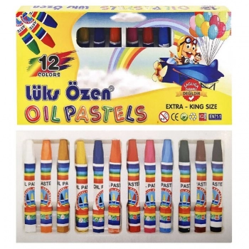 Λαδοπαστέλ Σετ 12τμχ 20x9,5εκ. Justnote 60-799