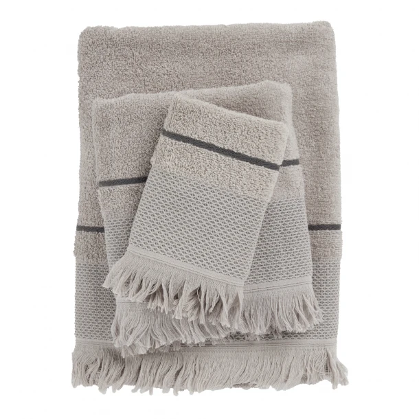 Σετ Πετσέτες 3τμχ Βαμβακερές Best 0841 Grey Das Home