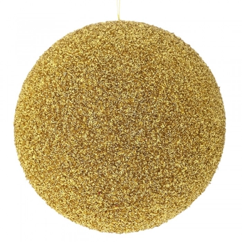 Χριστουγεννιάτικη Μπάλα Polyfoam Glitter Χρυσή 25εκ. iliadis 83553
