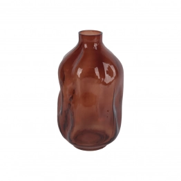 Βάζο Γυάλινο Ακανόνιστο Terracotta Glower 15x26,3εκ. Estia 09-51778