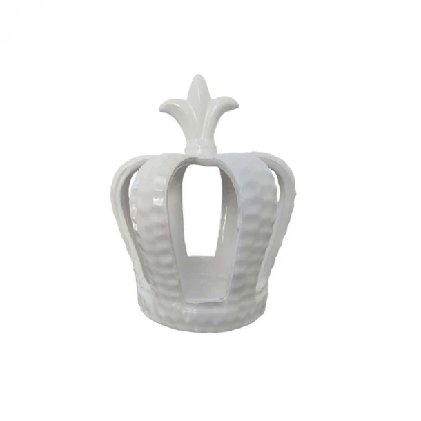 Διακοσμητική Κορώνα Κεραμική Λευκή Art Et Lumiere 15,5x17εκ. 03219