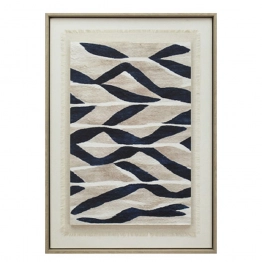 Πίνακας Σε 3D Καμβά Mdf-Ps Plastic Μπεζ-Μπλε ESPIEL 50x2,9x70εκ. FAL403