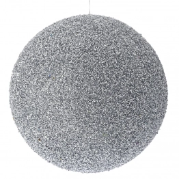 Χριστουγεννιάτικη Μπάλα Polyfoam Glitter Ασημί 25εκ. iliadis 83554