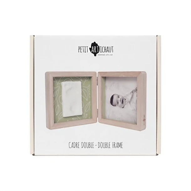 Κορζίνα Ξύλινη 2 Θέσεων Για Την Φωτογραφία & Το Αποτύπωμα Του Μωρού Σας Olive Tree Petit Artichaut PA1803