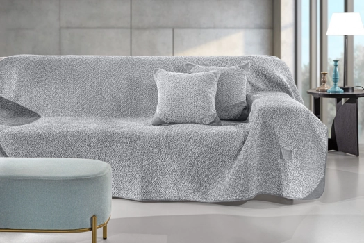 Ριχτάρι Τετραθέσιος 170x350εκ. Ζακάρ Polyester Lama Silver Guy Laroche