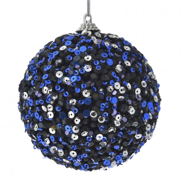 Μπάλα Πλαστική Μπλε Glitter iliadis 8εκ. 75385