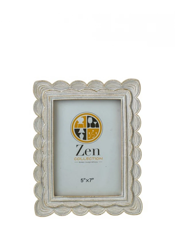 Κορνίζα Polyester Λευκή-Χρυσή 13x18εκ. Zen Collection 25.12.51497