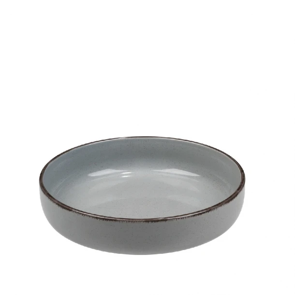 Πιάτο Βαθύ Φαγητού Stoneware Tuscany Grey-Blue Nordic Step ESPIEL 21x4,5εκ. ATA153K6
