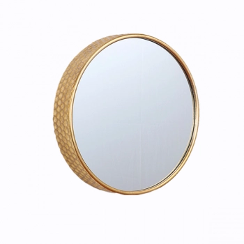 Καθρέπτης Τοίχου Μεταλλικός Χρυσός Art Et Lumiere Φ40x8,5εκ. 10995