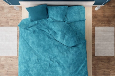 Πάπλωμα Βαμβακερό Υπέρδιπλο 220x240εκ. Premium Shadow 620 Turquoise DimCol