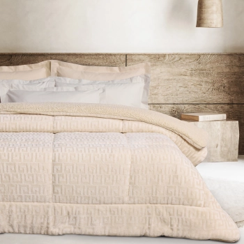 Κουβερτοπάπλωμα Fleece-Sherpa Μονό 160x220εκ. Blankets 1394 Beige Das Home