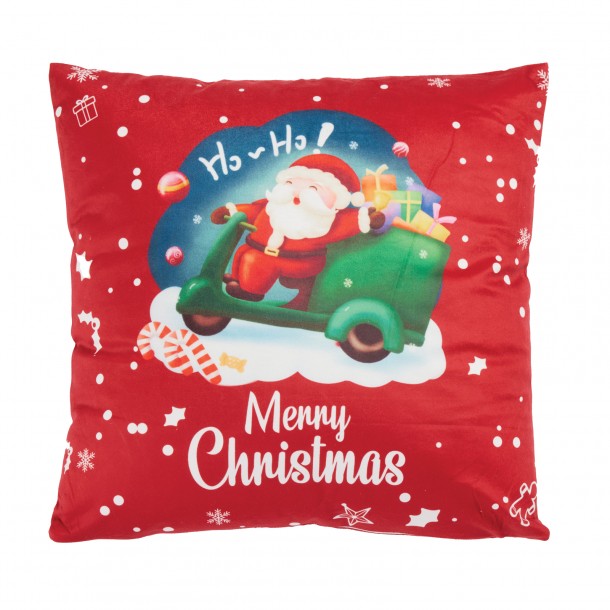 Χριστουγεννιάτικο Μαξιλάρι Polyester 45x45εκ. Christmas 0852 Red Das Home