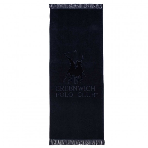 Πετσέτα Θαλάσσης Βαμβακερή 70x170εκ. Essential 3656 Μαύρη Greenwich Polo Club