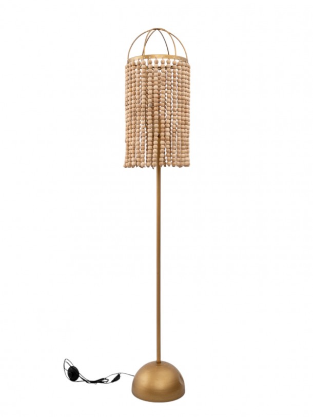 Φωτιστικό Επιδαπέδιο Μεταλλικό-Bamboo Χρυσό 25,5x25,5x119/155εκ. Zen Collection 25.16.51594
