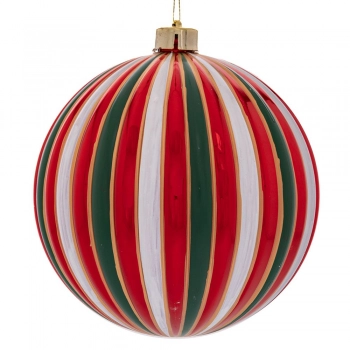 Χριστουγεννιάτικη Μπάλα Πλαστική Τρίχρωμη 12εκ. iliadis 86506