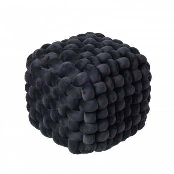 Πουφ Βελούδινο 43x43x40εκ. 2271 Μαύρο Das Home