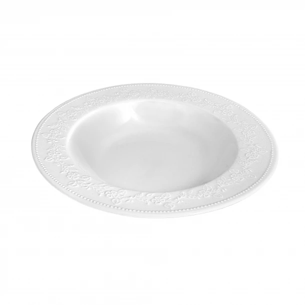 Πιάτο Βαθύ Πορσελάνης Λευκό Kea Oriana Ferelli 23εκ. PRPW350002