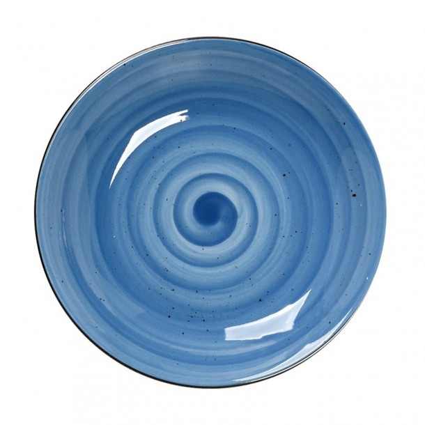 Πιάτο Βαθύ Πορσελάνης Terra Blue ESPIEL 23,5x4εκ. TLF104K6