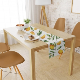 Runner Αλέκιαστο Polycotton 40x180εκ. Oranges 474 White-Orange DimCol
