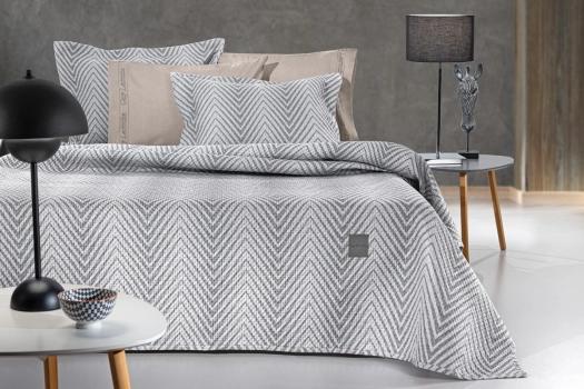 Σετ Κουβερλί Polyester Ημίδιπλο 180x240εκ. Vera Smoke Guy Laroche