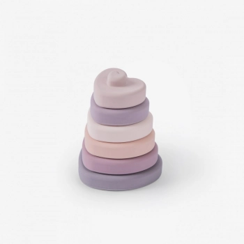 Παιχνίδι Στοίβαξης Σιλικόνης Beautiful Heart Light Pink Minene 11313005060OS