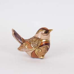 Διακοσμητικό Επιτραπέζιο Πουλί Polyresin Καφέ-Μπεζ 17,5x9,5x13εκ. ESTHETI 752-11641