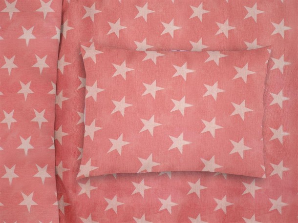 Μαξιλαροθήκη Bebe Φάκελος Βαμβακερή 35x45εκ. Star 34 Coral DimCol