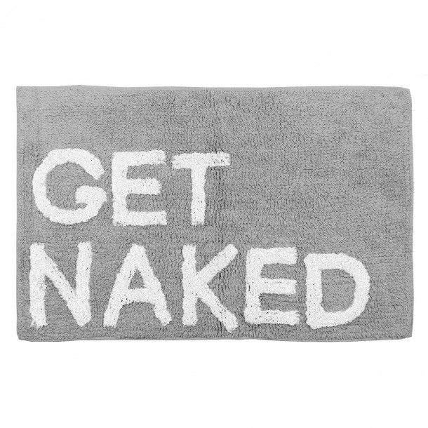 Ταπέτο Μπάνιου Βαμβακερό Γκρι Get Naked Estia 50x80εκ. 02-4309