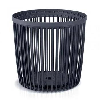 Σετ 2τμχ Καλάθι Γενικής Χρήσης (Χωρίς Καπάκι) Ανθρακί Clubo iliadis 374802