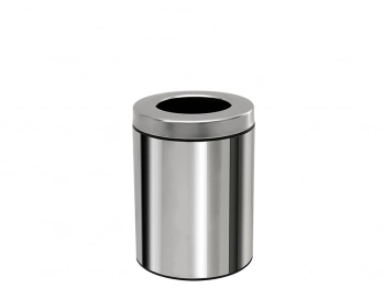 Καλάθι Απορριμμάτων Γραφείου 6lit Ανοξείδωτο Inox Pam & Co Φ21x28εκ. 2128-001