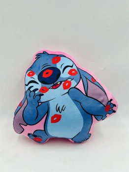 Διακοσμητικό Μαξιλάρι 3D Velboa 35εκ. Stitch 616 Pink DimCol