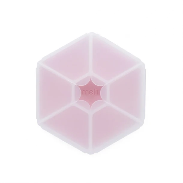 Φαγητοδοχείο Πλαστικό Με 6 Χωρίσματα Snackle Box Hexagon Pink Melii MEL23700
