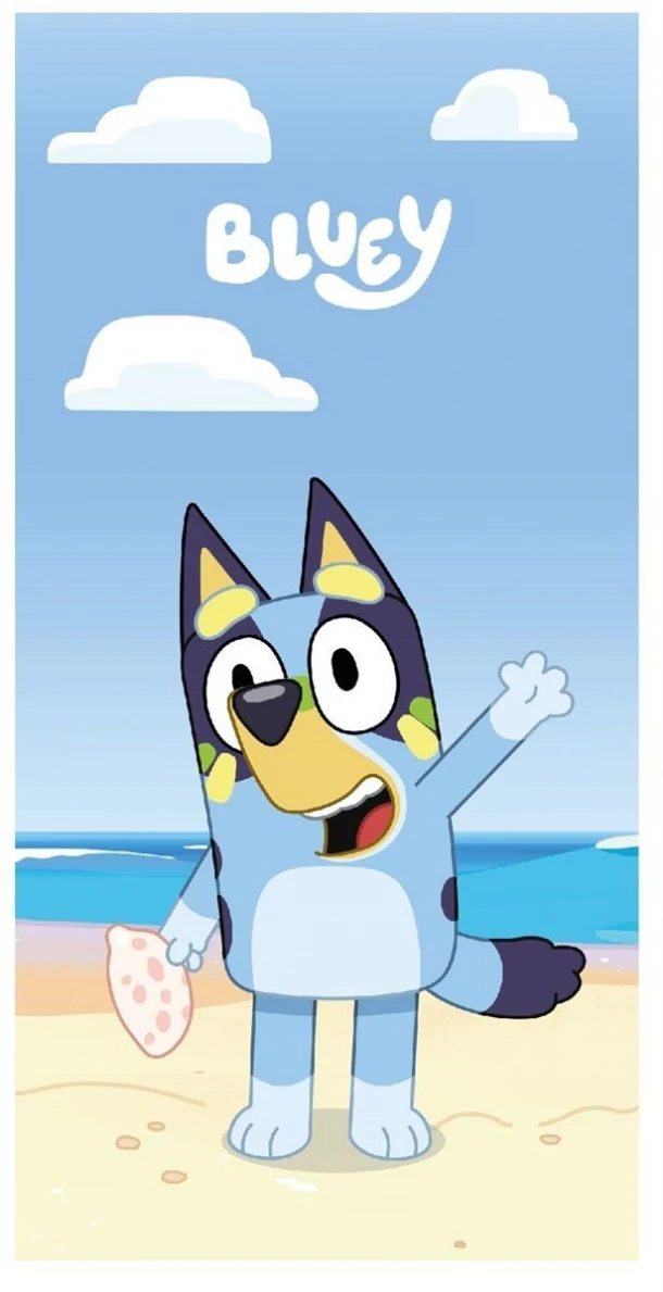 Πετσέτα Θαλάσσης Παιδική Quick Dry Microfiber 70x140εκ. BBC Studios Bluey 171 Sky Blue Dimcol