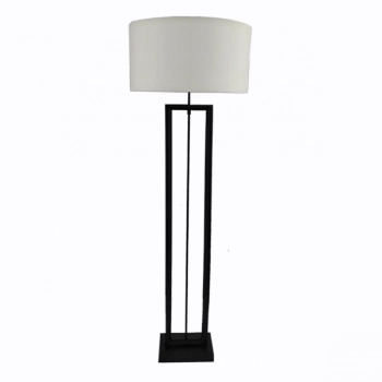 Φωτιστικό Επιδαπέδιο Ξύλινο Μαύρο-Λευκό Art Et Lumiere 26x18x180εκ. 21421