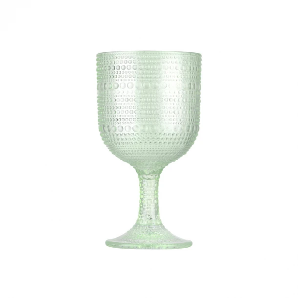 Ποτήρι Γυάλινο Κρασιού-Νερού 375ml Dots Green Estia 07-39523