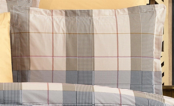 Μαξιλαροθήκη Φανελένια 50x70εκ. Εμπριμέ Αντιγόνη 340 Beige Dimcol