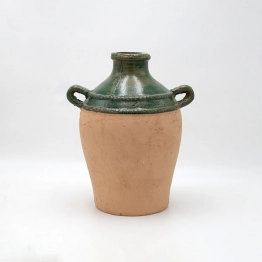 Βάζο Κεραμικό Πράσινο-Μπεζ 26x22x32,5εκ. ESTHETI 819-00499