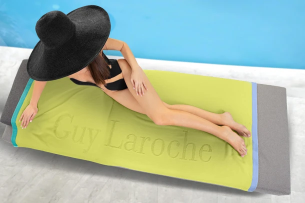 Πετσέτα Θαλάσσης Βαμβακερή Double Lime 90x180εκ. Guy Laroche