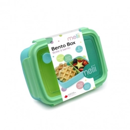 Φαγητοδοχείο Με Έως 2 Χωρίσματα Bento Lime-Mint-Blue 880ml Melii MEL21850