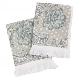 Ποτηρόπανο Σετ 2τμχ Βαμβακερό 30x50εκ. Kitchen 0890 Grey Das Home