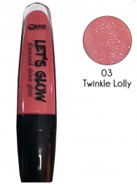 Lip Gloss Sparkling Lets Glow 7ml Twinkle Lolly QUIZ 1312GLOW-3