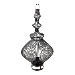 Φωτιστικό Επιτραπέζιο Μεταλλικό Μαύρο ESPIEL 35x35x62εκ. FUT410